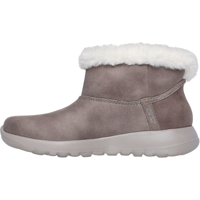 Skechers On-the-GO Joy Cozy Dream Synthetic Women's Dark Taupe Winter Ankle Boots