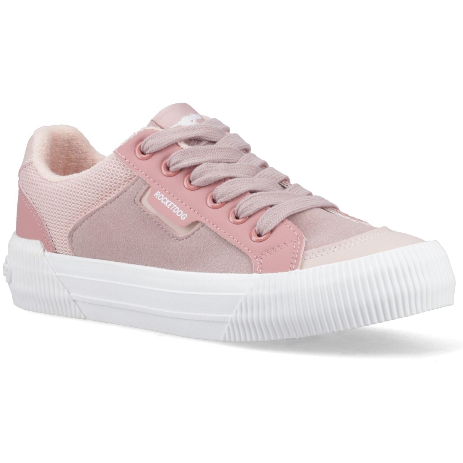 Rocket Dog Cheery Blocked Fabric Textile Women's Mauve/Pink Trainers