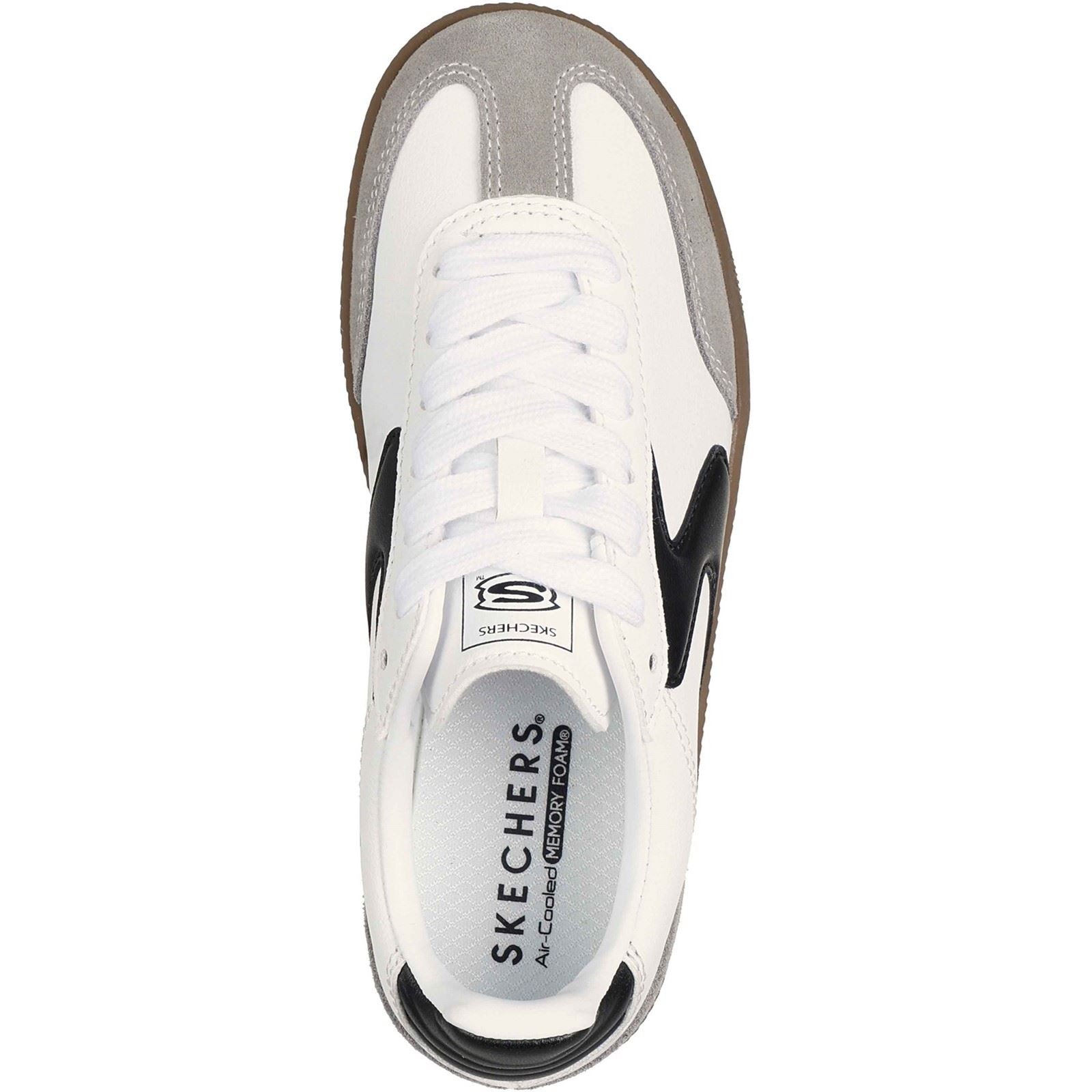 Skechers Hotshot Junior Varsity Boy's White/Black Trainers