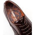 Base London Bell Leather Men's Burnt Brown Brogues Shoes