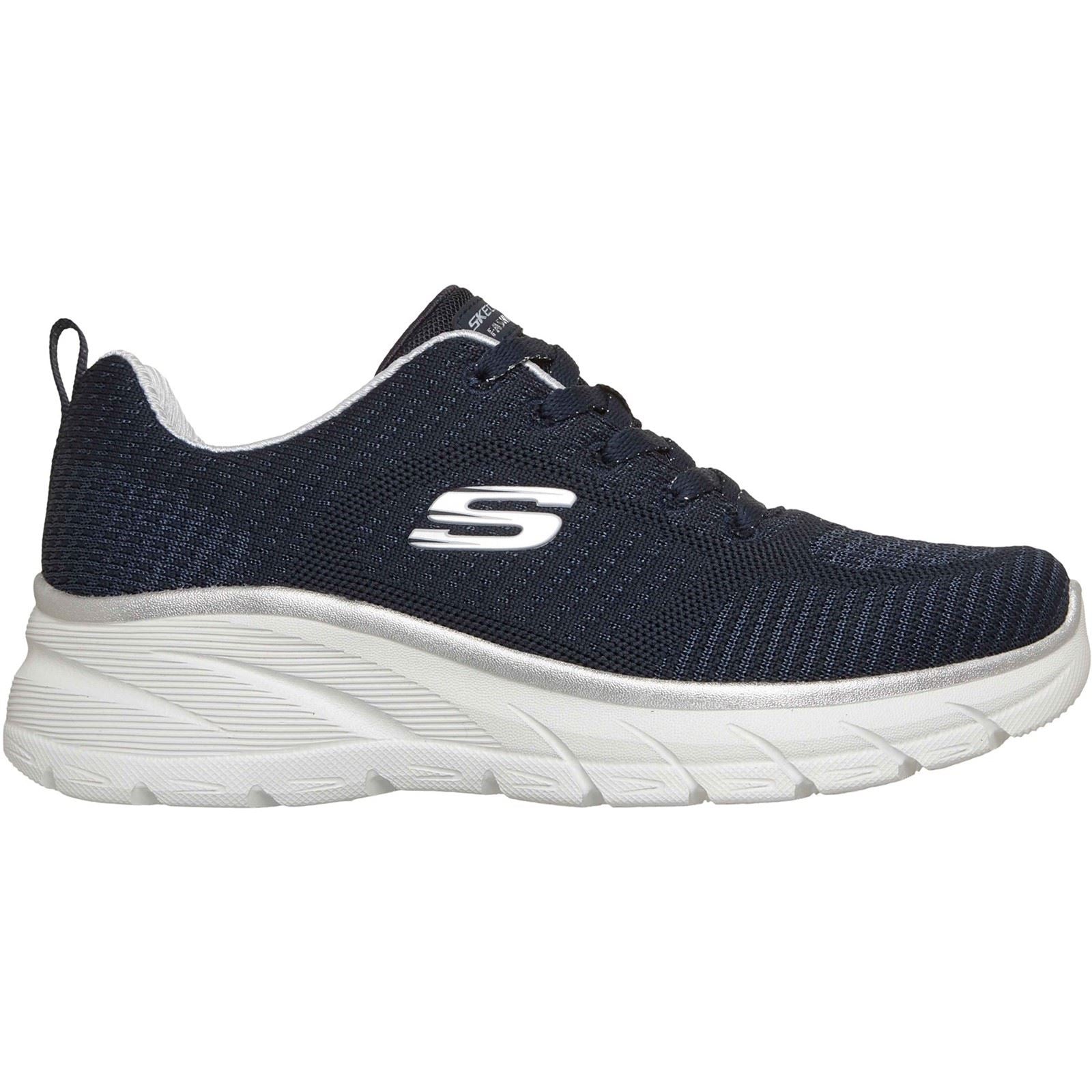 Skechers Fashion Fit 2.0 Polyester Women's Navy/Silver Trainers