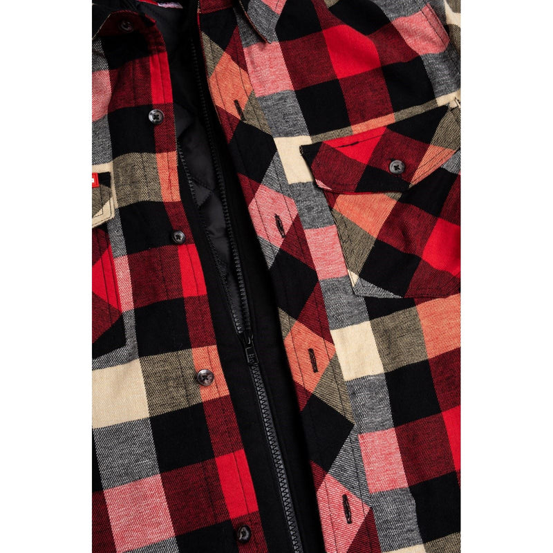 Hard Yakka Quilted Flannel Shacket Men's Red Shirt Jacket