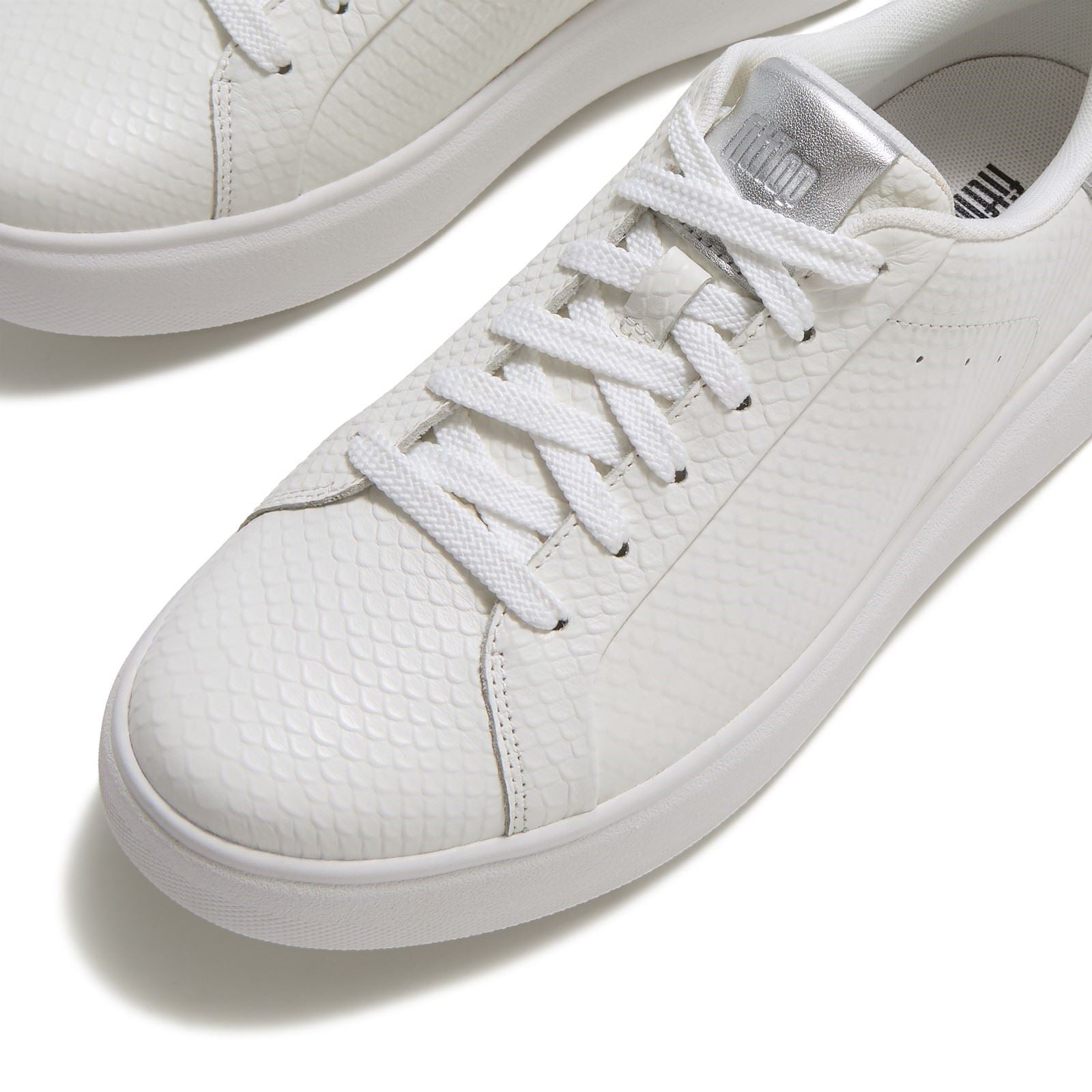 Fitflop RTG Lace Up Leather Women's Urban White/Silver Trainers