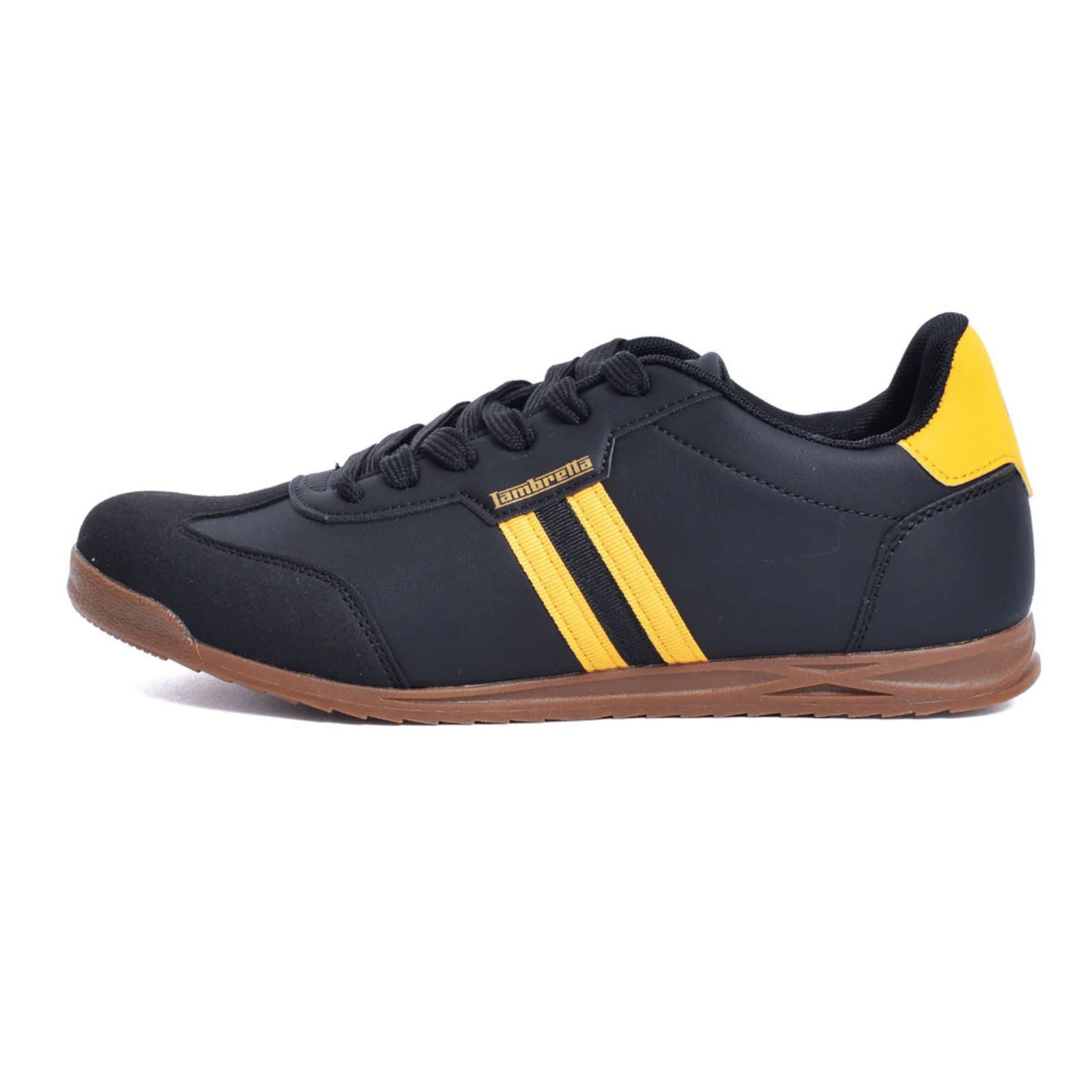 Lambretta Tackle Men's Black/Gold Trainers