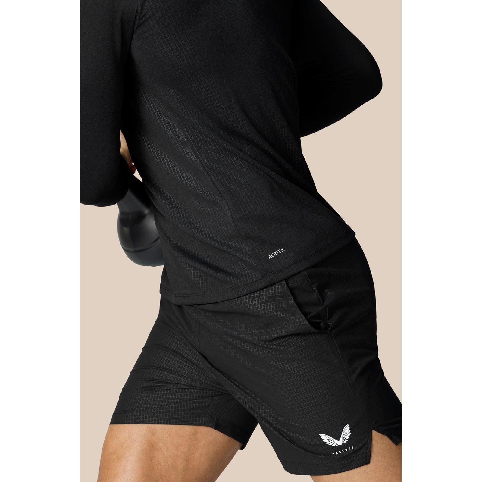 Castore Adapt 1/4 Zip Top Polyester Men's Black Activewear T-Shirts