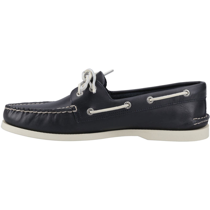 Sperry Authentic 2 Eye Leather Men's Navy Boat Shoes