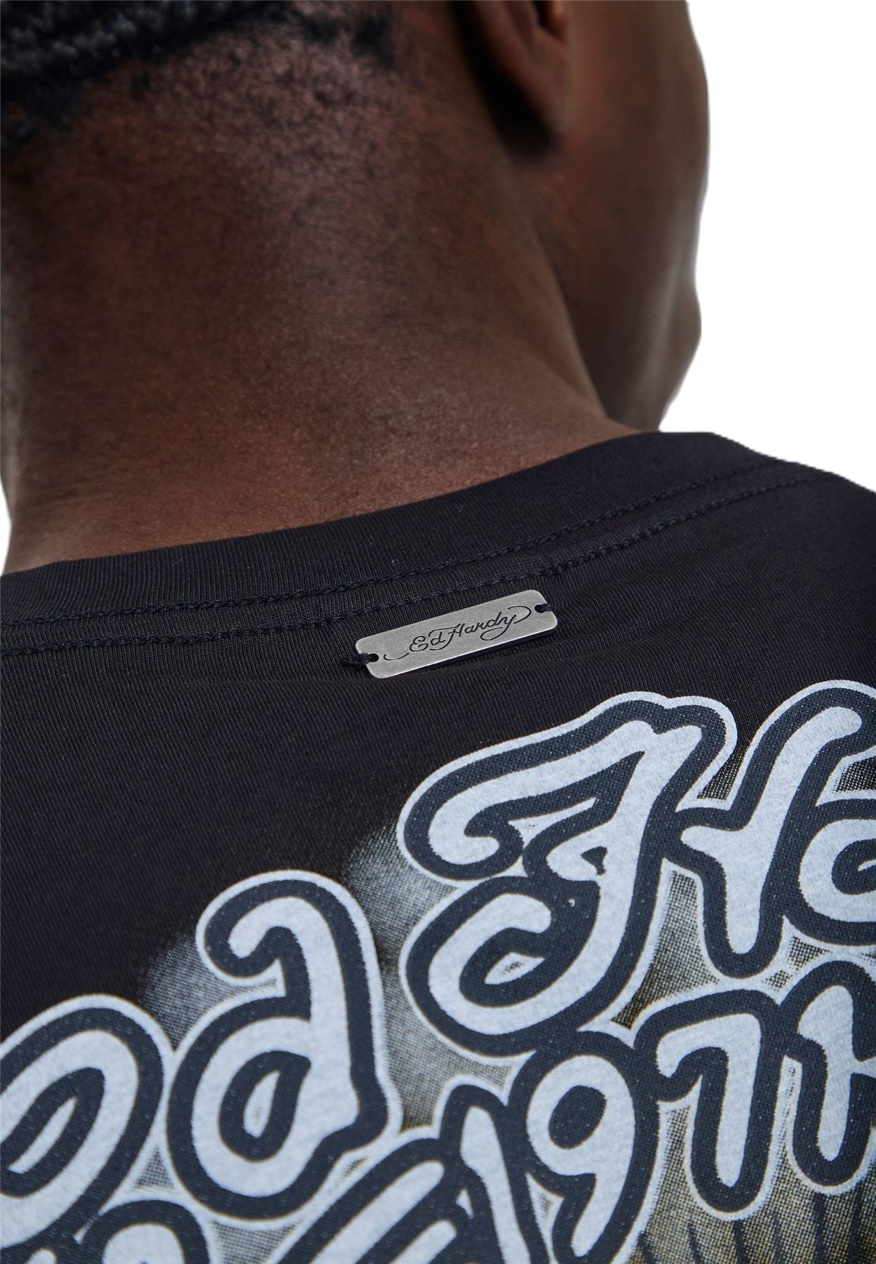 Ed Hardy Stay True Graphic Regular Men's Black T-Shirts