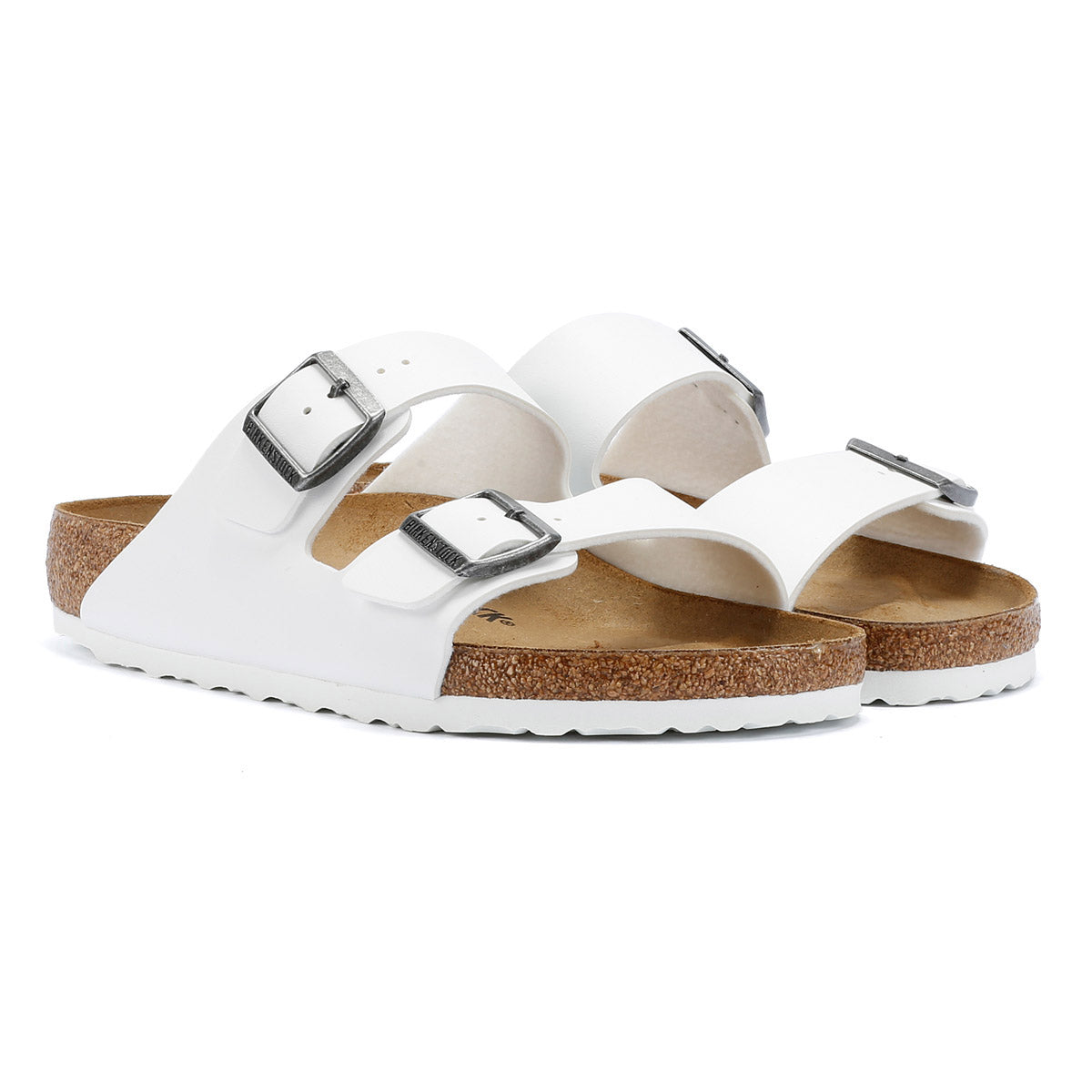 Birkenstock Arizona Birko-Flor Mens White Regular Sandals display picture 3