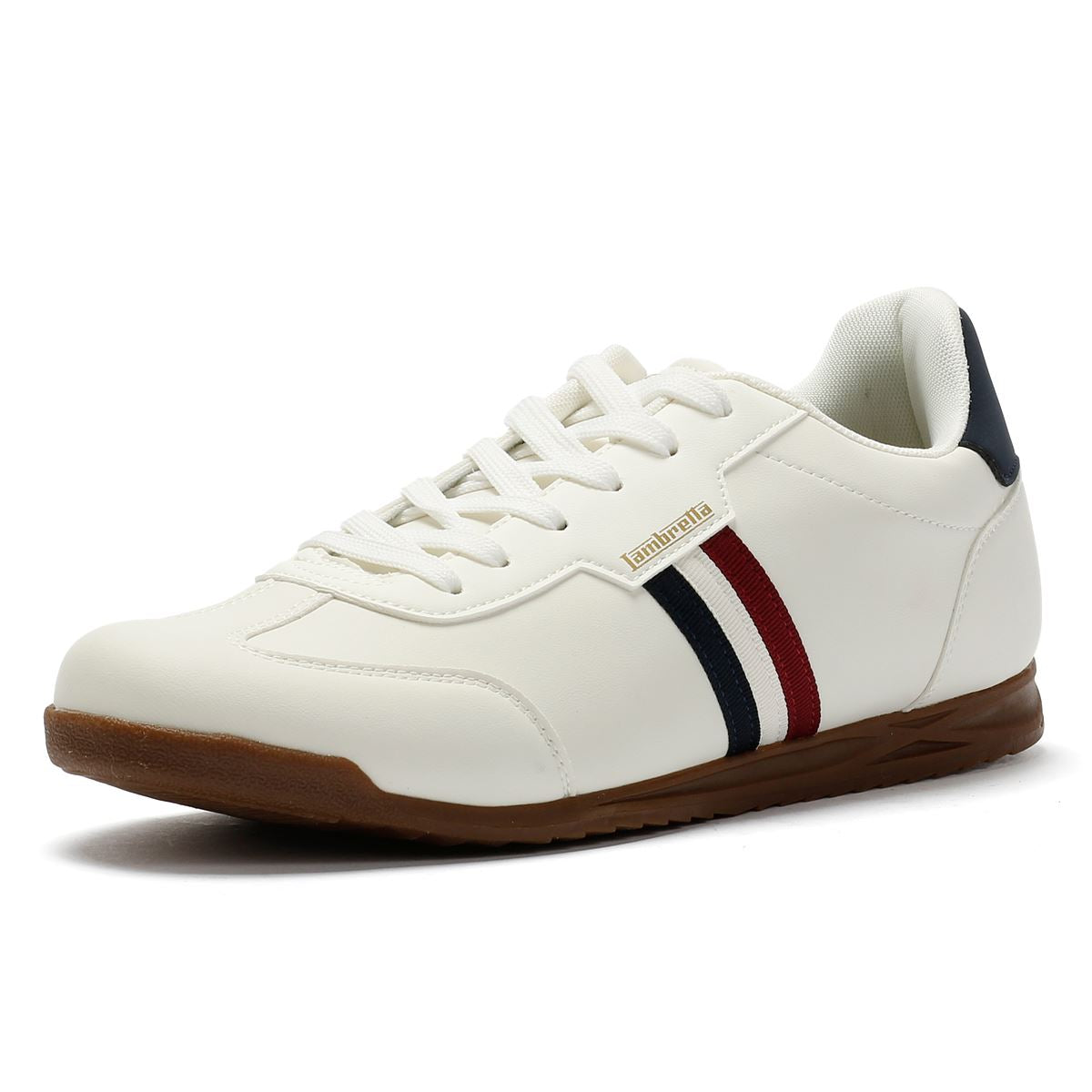 Lambretta Tackle Men's White/Navy Trainers