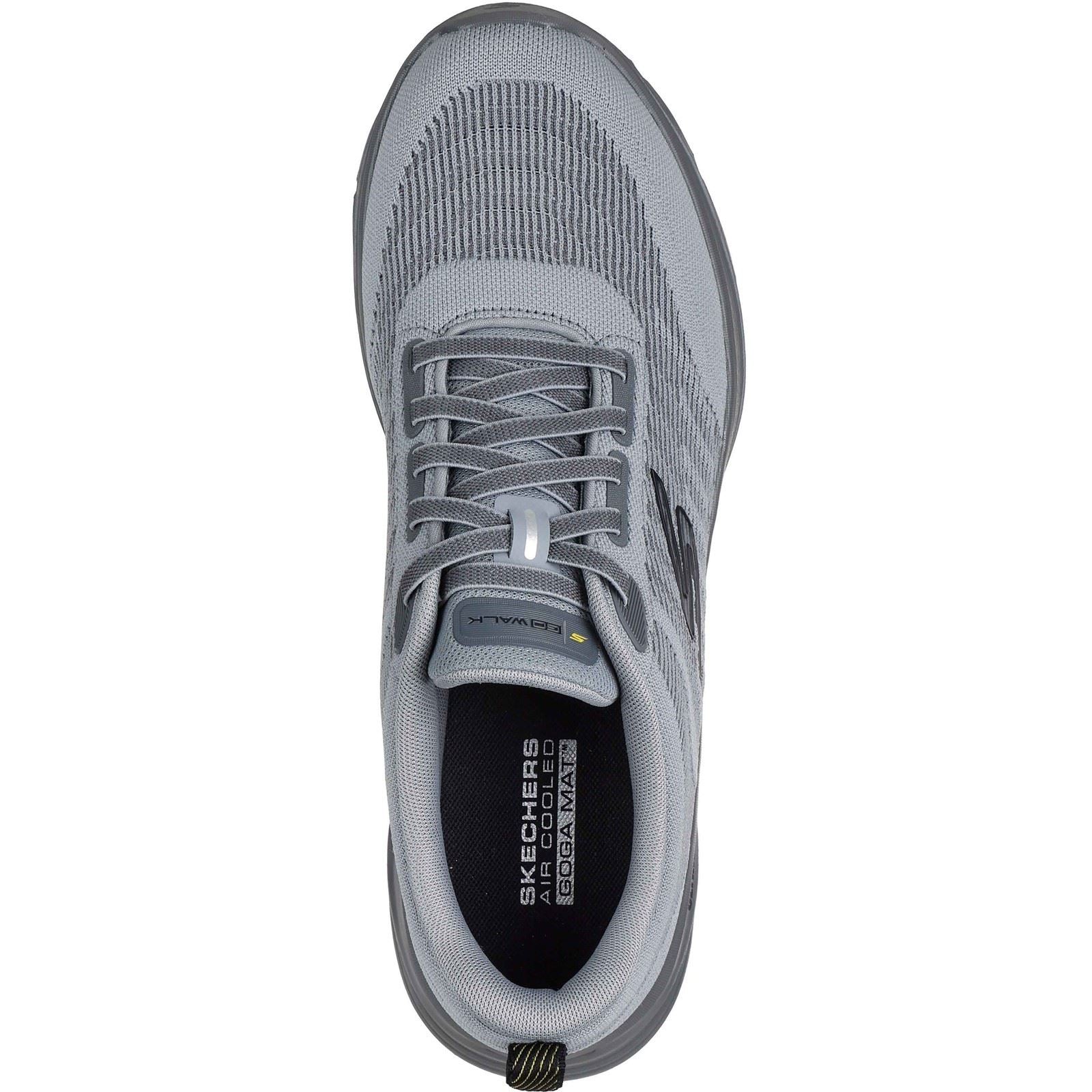 Skechers GO Walk 8 Day Textile Men's Grey/Yellow Standard Trainers