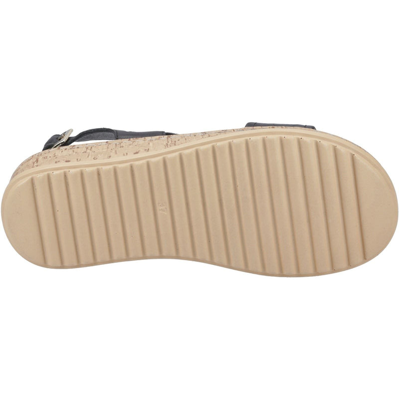 Hush Puppies Ebony Woven Leather Women's Black Sandals