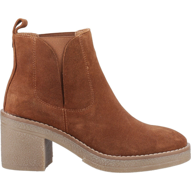 Hush Puppies Felicia Suede Women's Tan Heeled Chelsea Boots