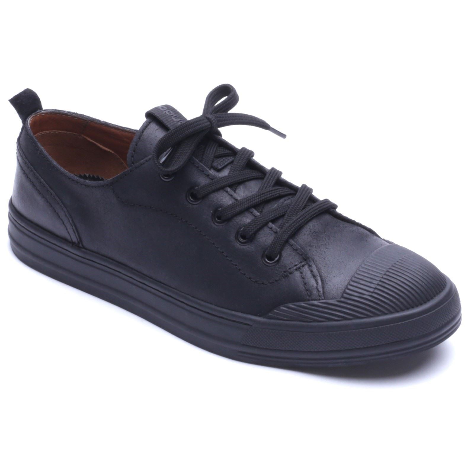 Base London Volt Leather Men's Black Lace-Up Shoes