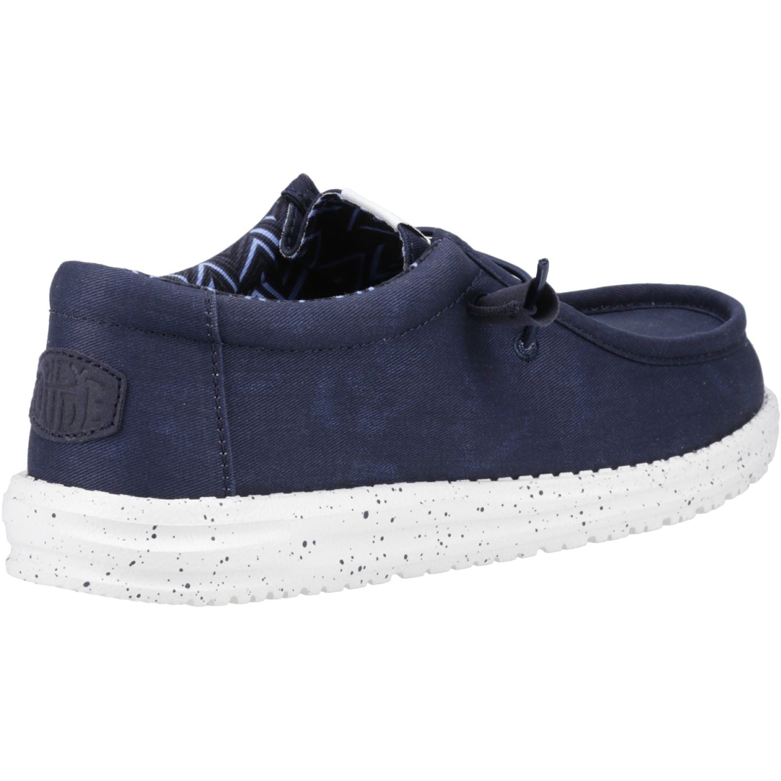 HEYDUDE Wally Canvas 100% Cotton Men's Navy Shoes