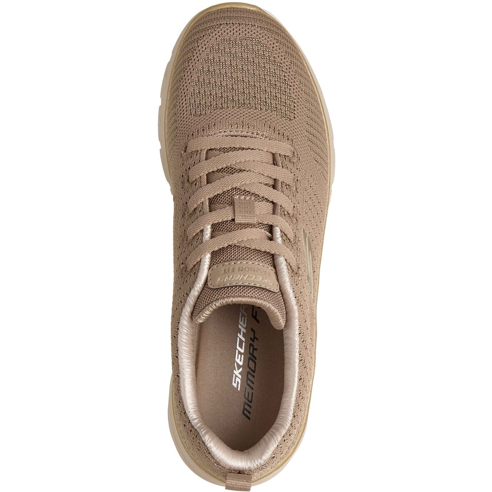Skechers Fashion Fit 2.0 Polyester Women's Taupe/Gold Trainers