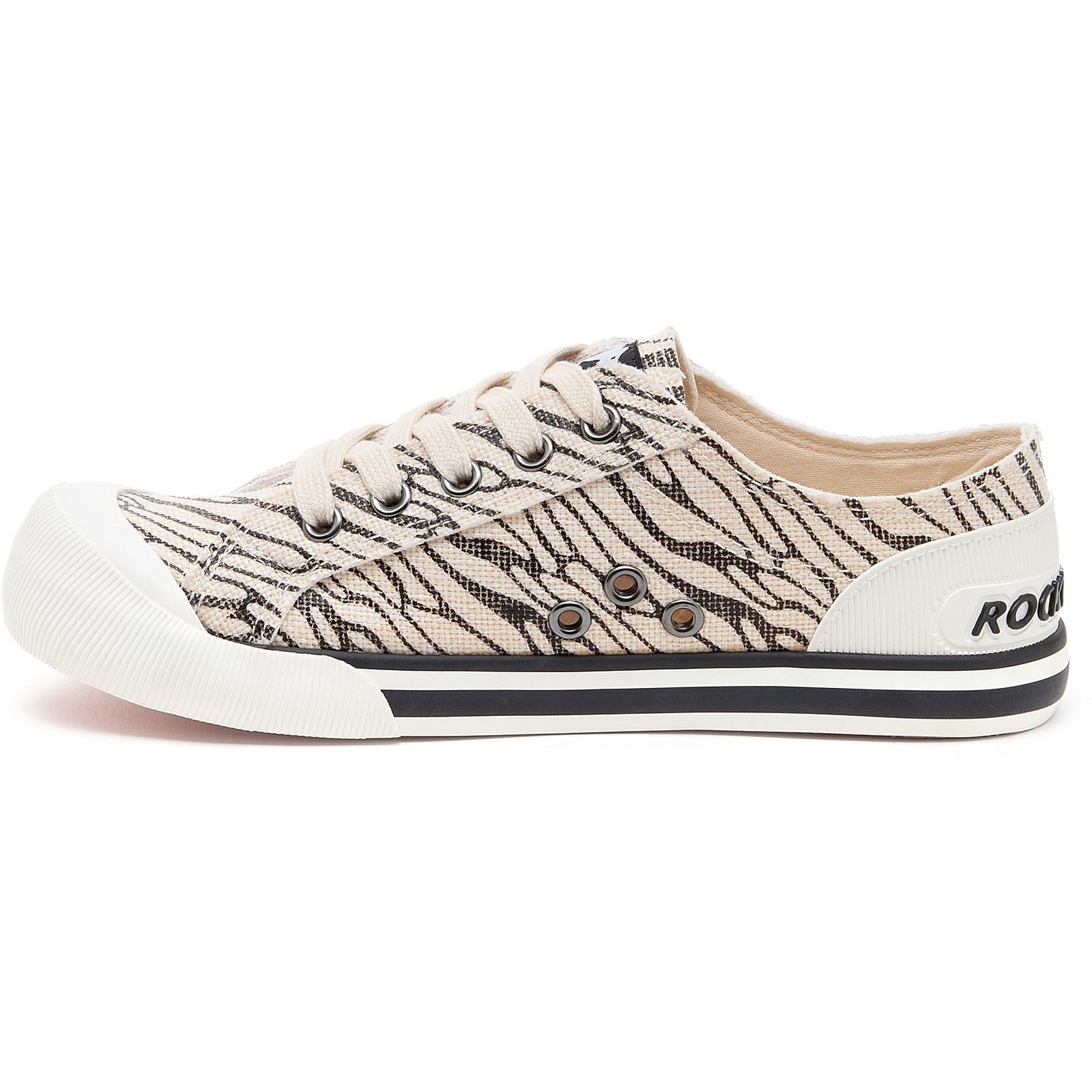 Rocket Dog Jazzin Wales Cotton Women's Beige/Black Trainers