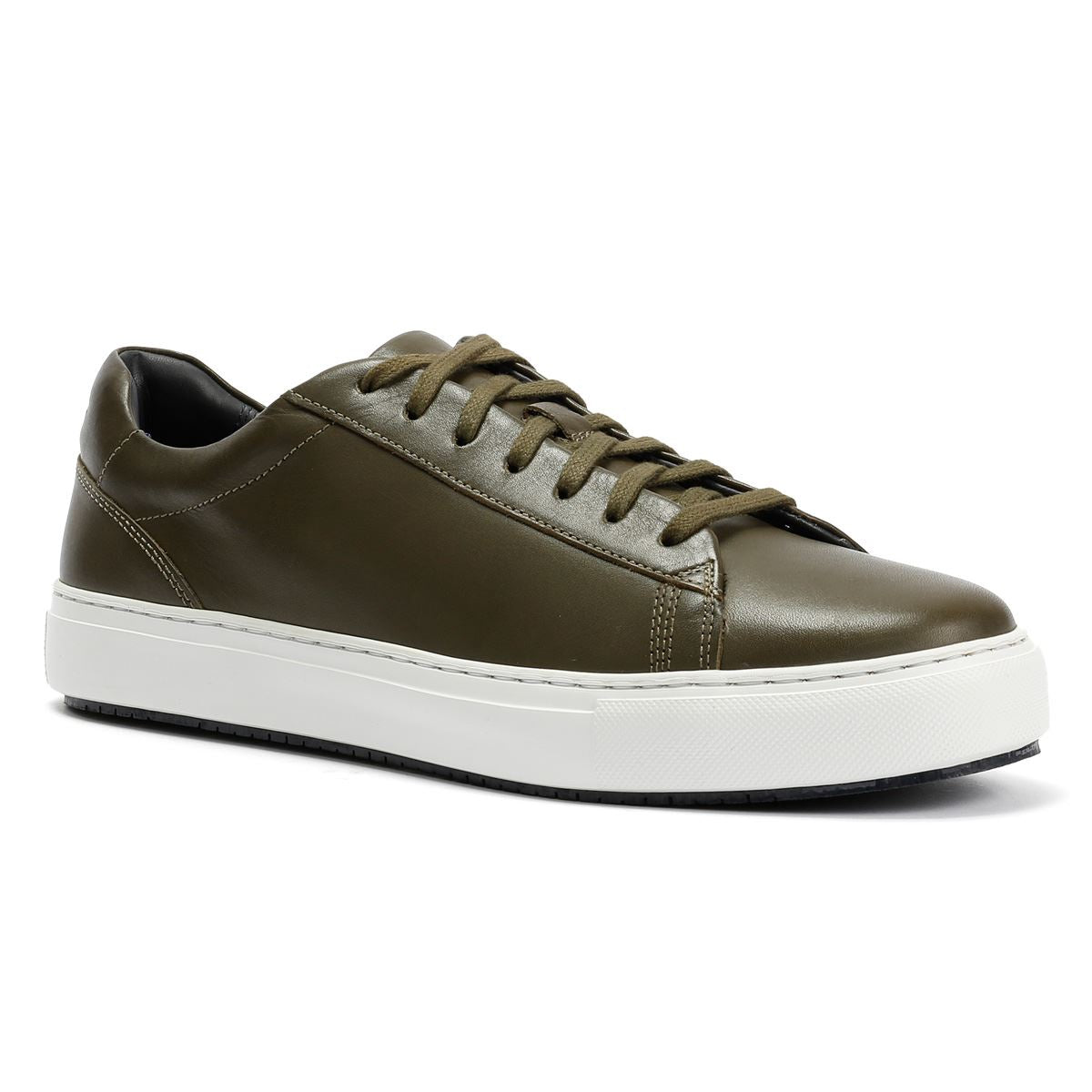 Ben Sherman Ace Cupsole Leather Men's Olive Trainers