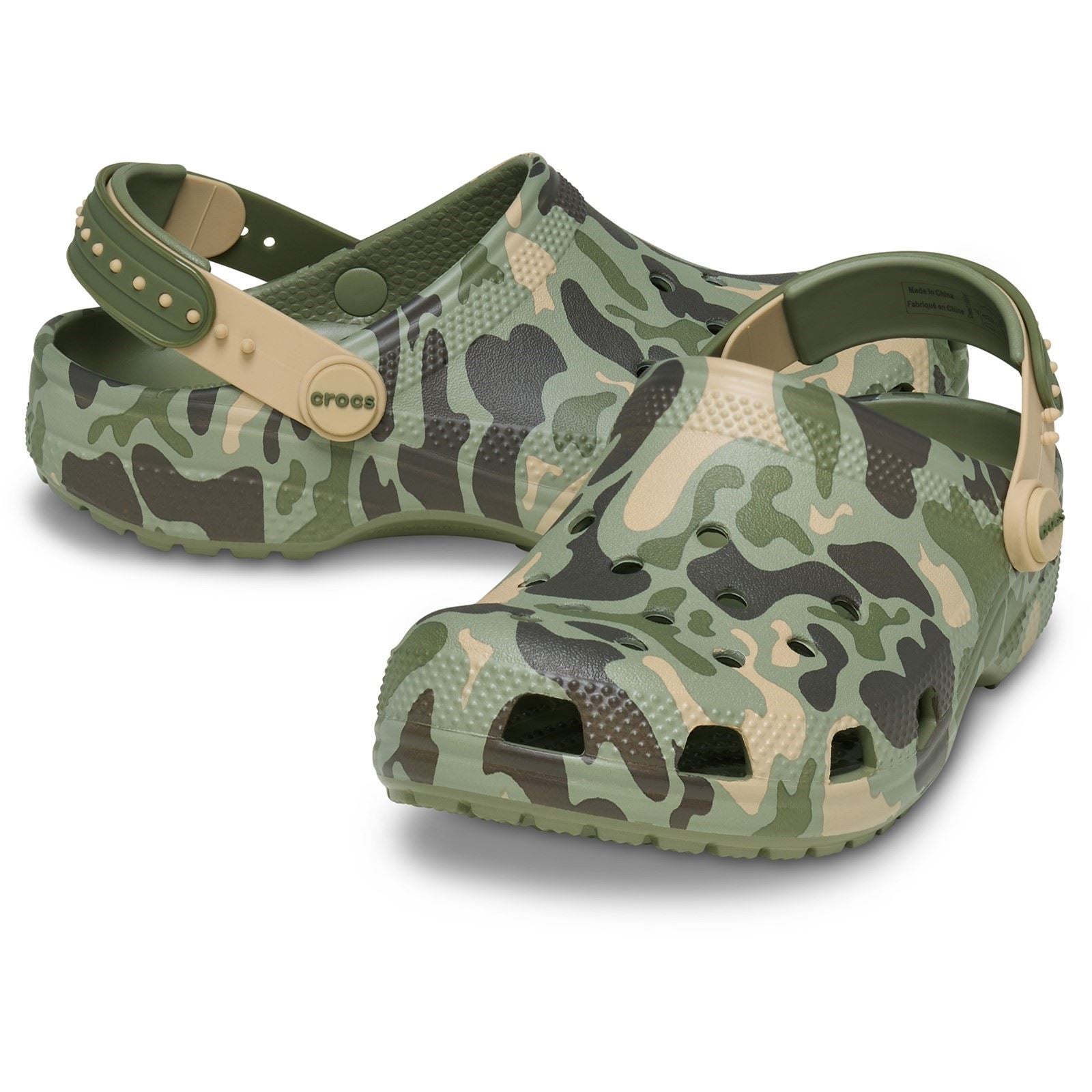Crocs Classic Strap-Back Camo EVA Boy's Cargo/Multi Clogs