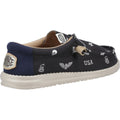 HEYDUDE Wally Stars n Skulls 100% Cotton Men's Black Boat Shoes