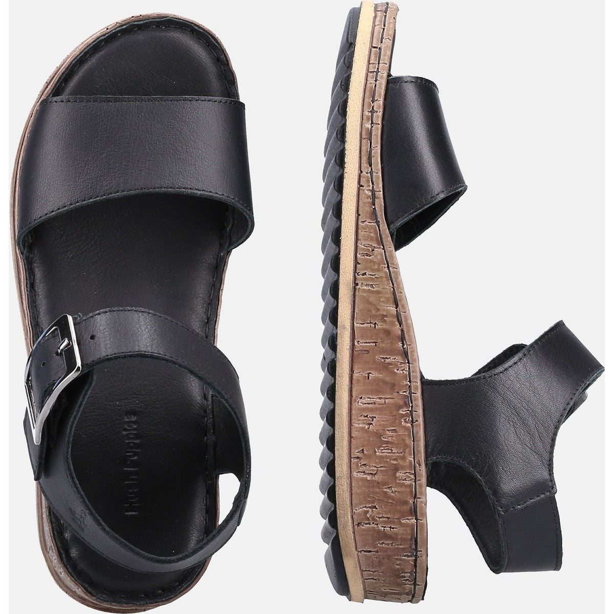 Hush Puppies Ellie Leather Women's Black Sandals