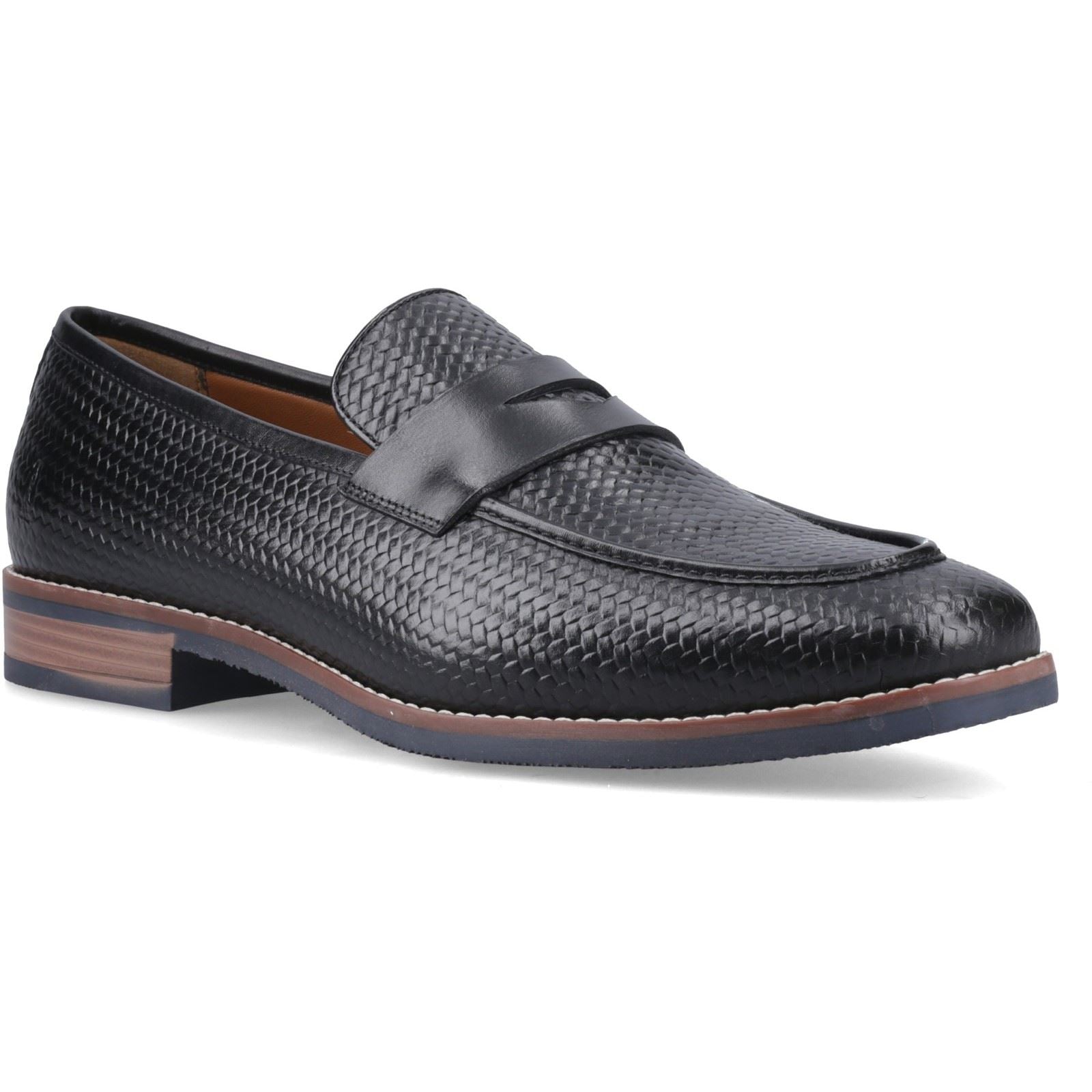Hush Puppies Mitchell Leather Men's Black Loafers