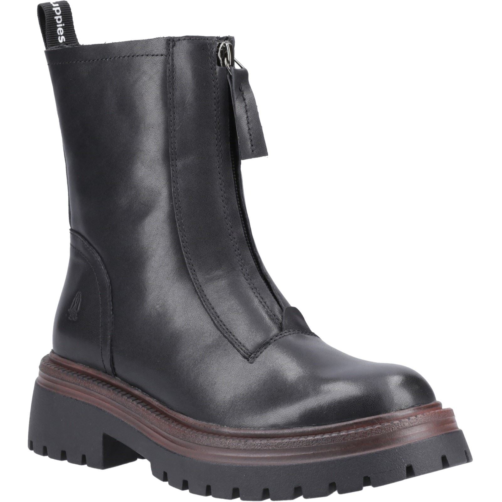 Hush Puppies Roxanna Leather Women's Black Leather Boots