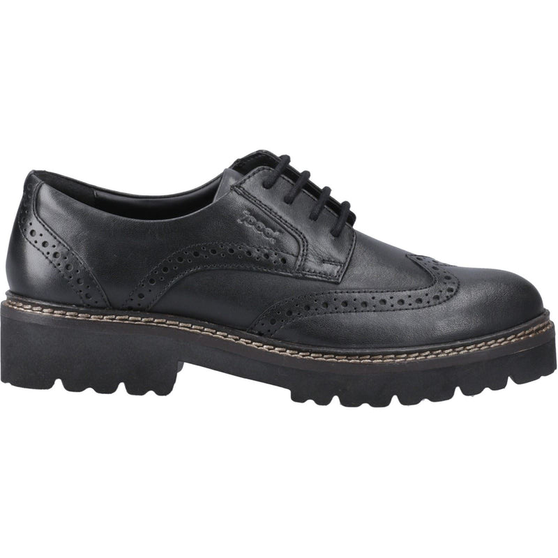 Pod Kortney Leather Women's Black Brogues Shoes