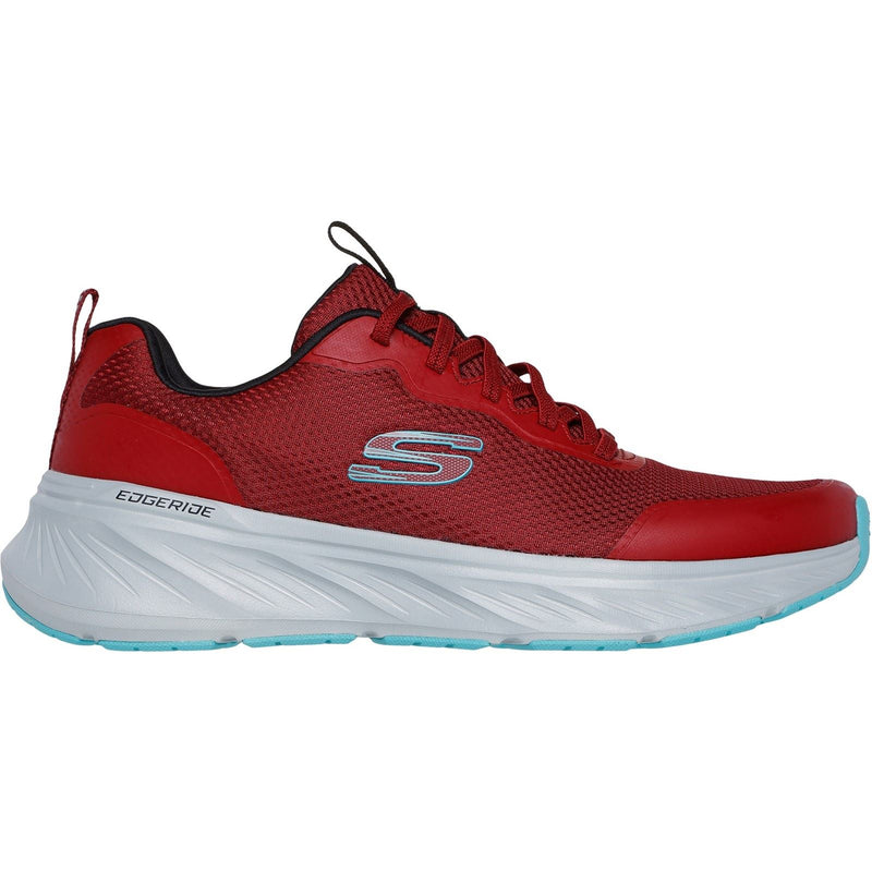 Skechers Edgeride Rekze Textile Men's Burgundy/Grey Trainers