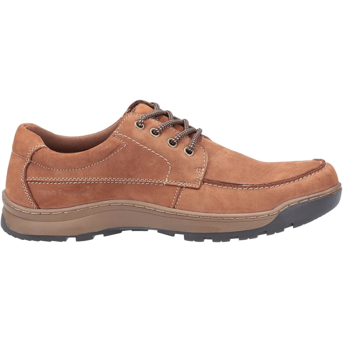 Hush Puppies Tucker Leather Men's Tan Nubuck Lace-Up Shoes