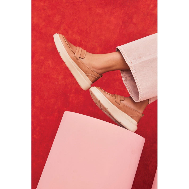 Hush Puppies Joy Penny Leather Women's Tan Loafers