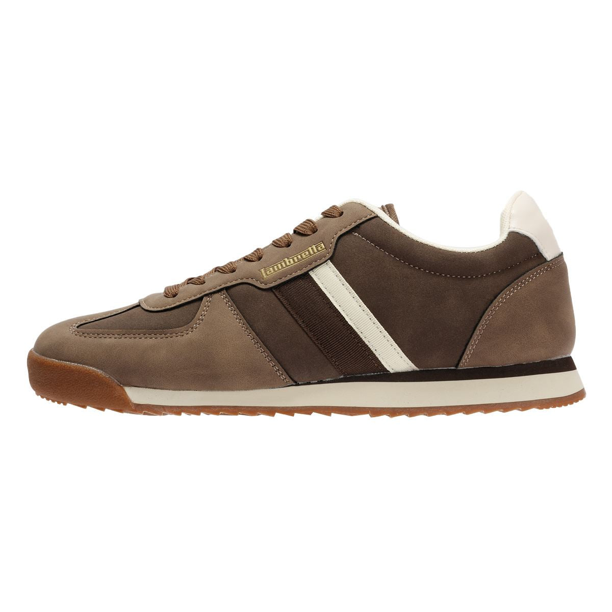 Lambretta Diego Men's Choc/Cream Trainers
