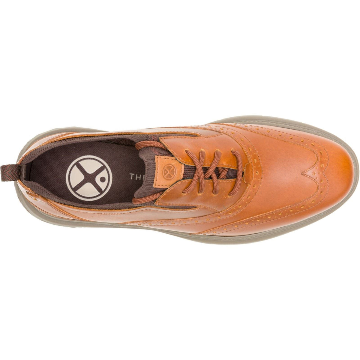 Hush Puppies Excel Leather Men's Cognac Lace-Up Shoes