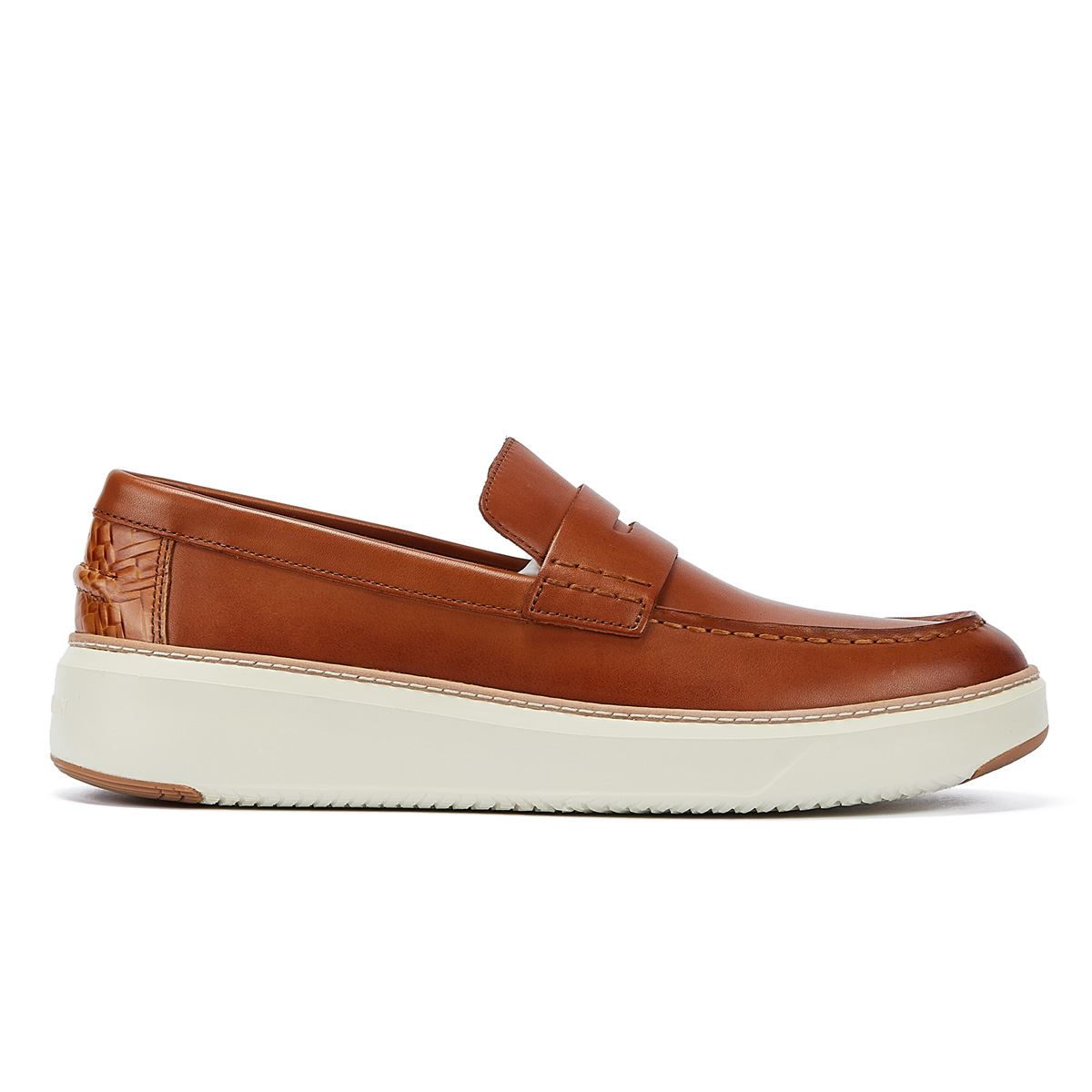 COLE HAAN TOPSPIN MEN'S TAN LEATHER LOAFERS