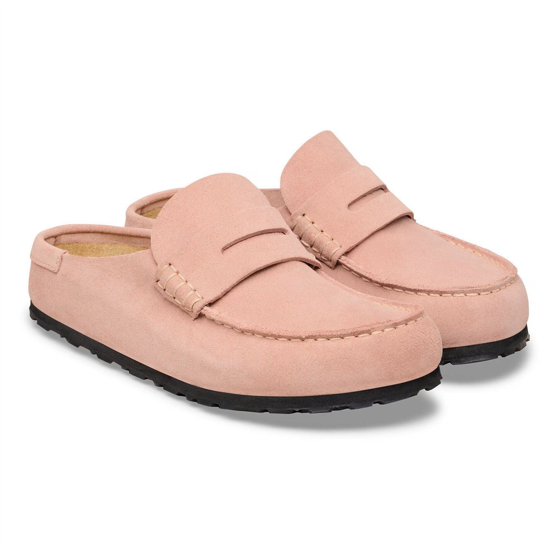 Birkenstock Naples Suede Women's Pink Clay Regular Clogs