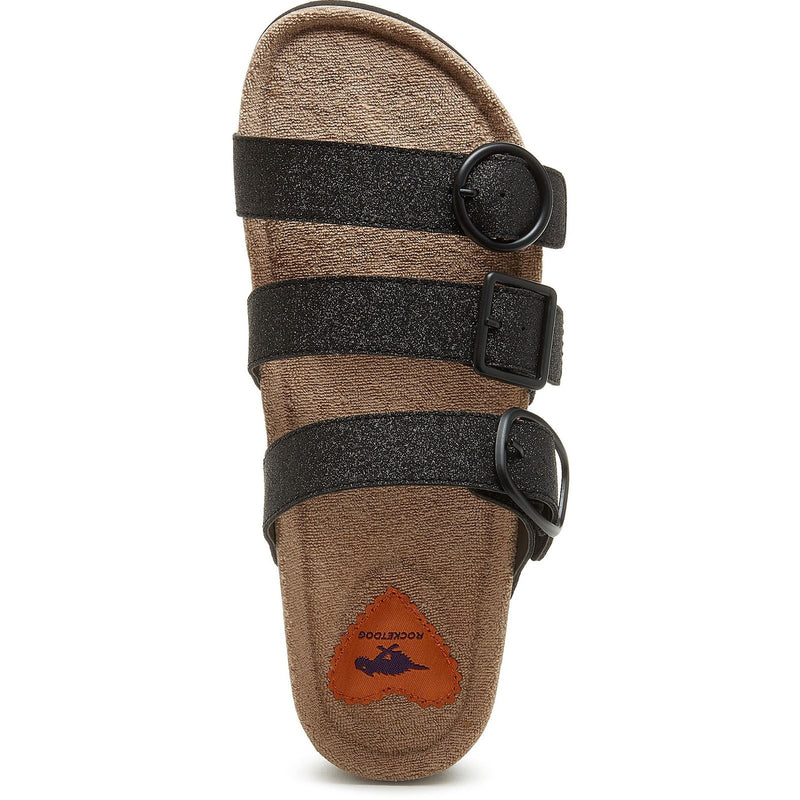 Rocket Dog Astor Glenn Glitter Textile Women's Black Sandals