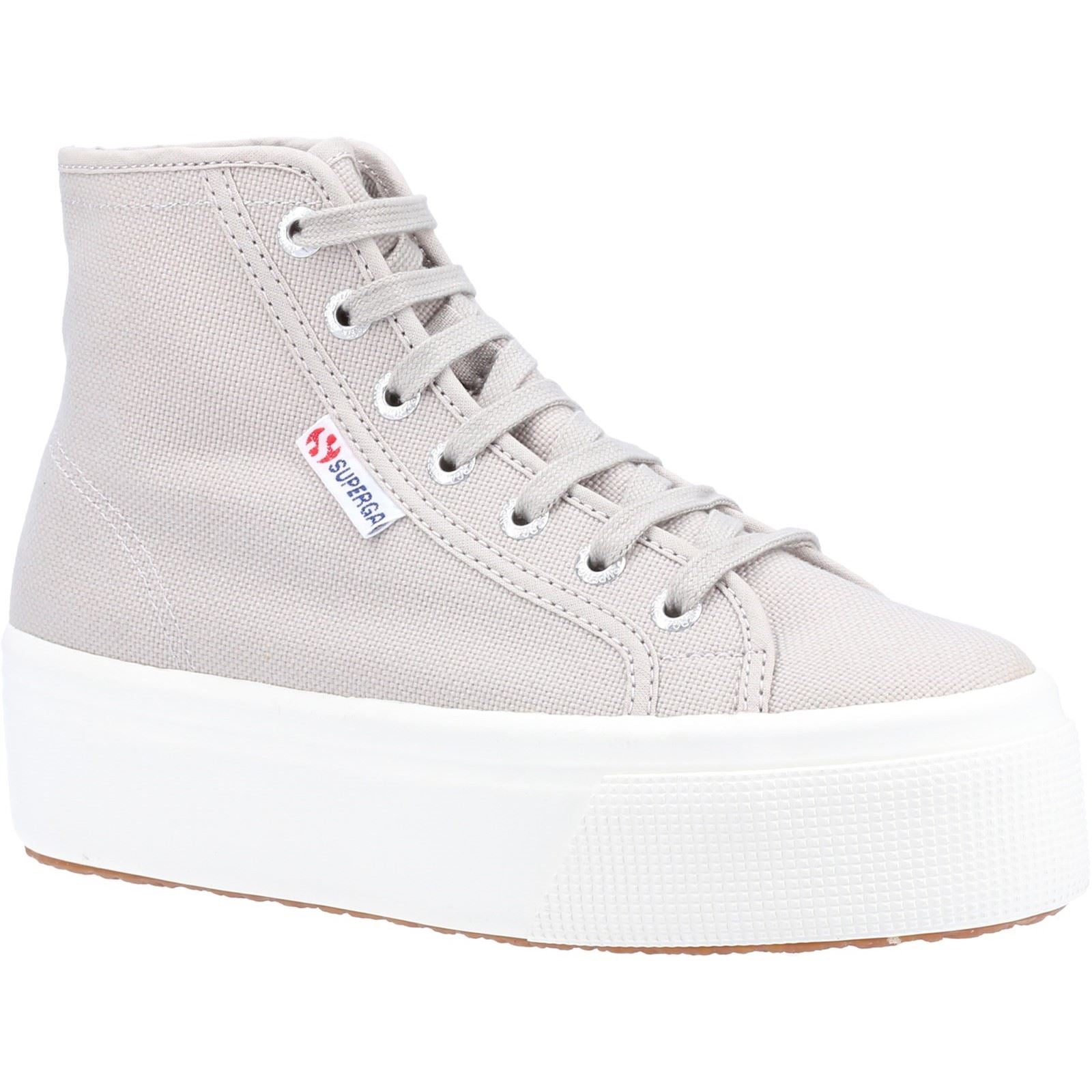 Superga 2708 HI Top Cotton Women's Grey Colomba/White Avorio Boots