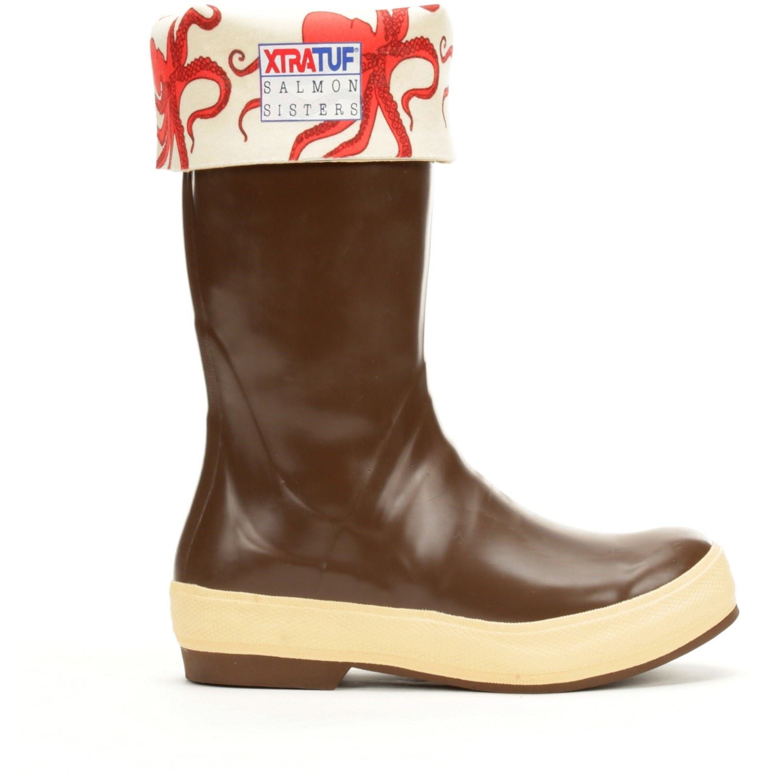 Xtratuf Salmon Sisters Latex Synthetic Brown Wellington Boots