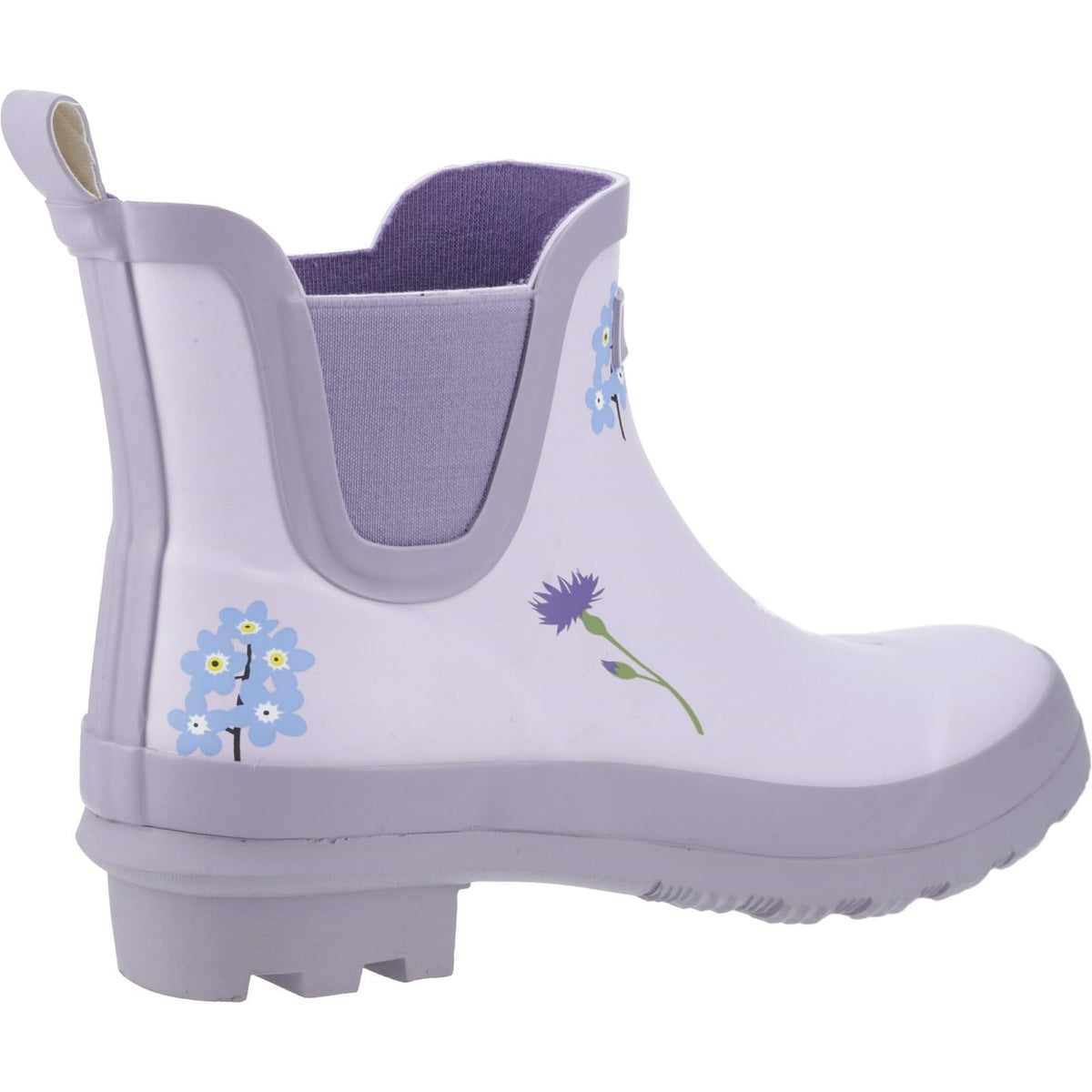 Cotswold Wildflower Ankle Rubber Women's Lilac Wellington Boots