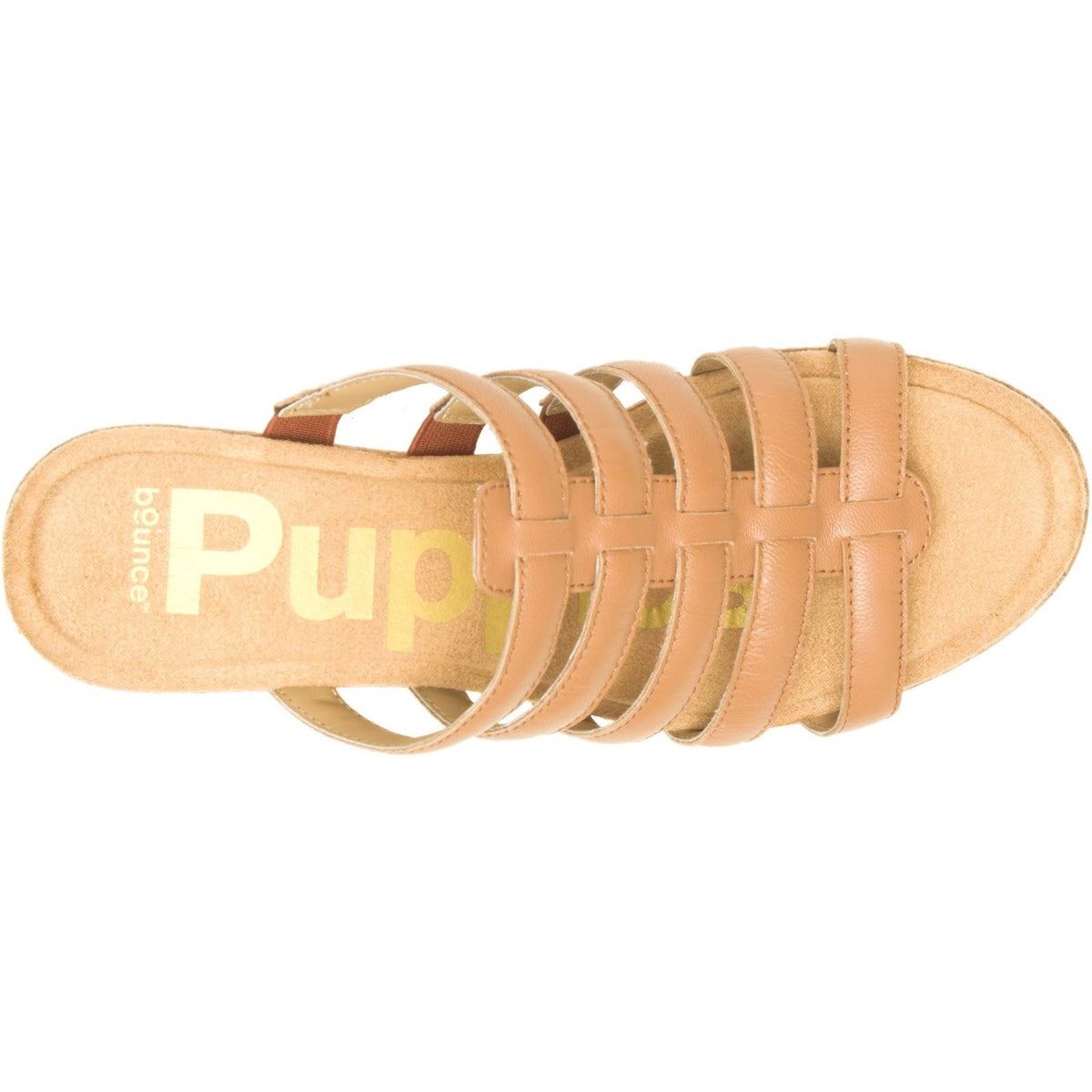 Hush Puppies Willow Slide Leather Women's Tan Wedges