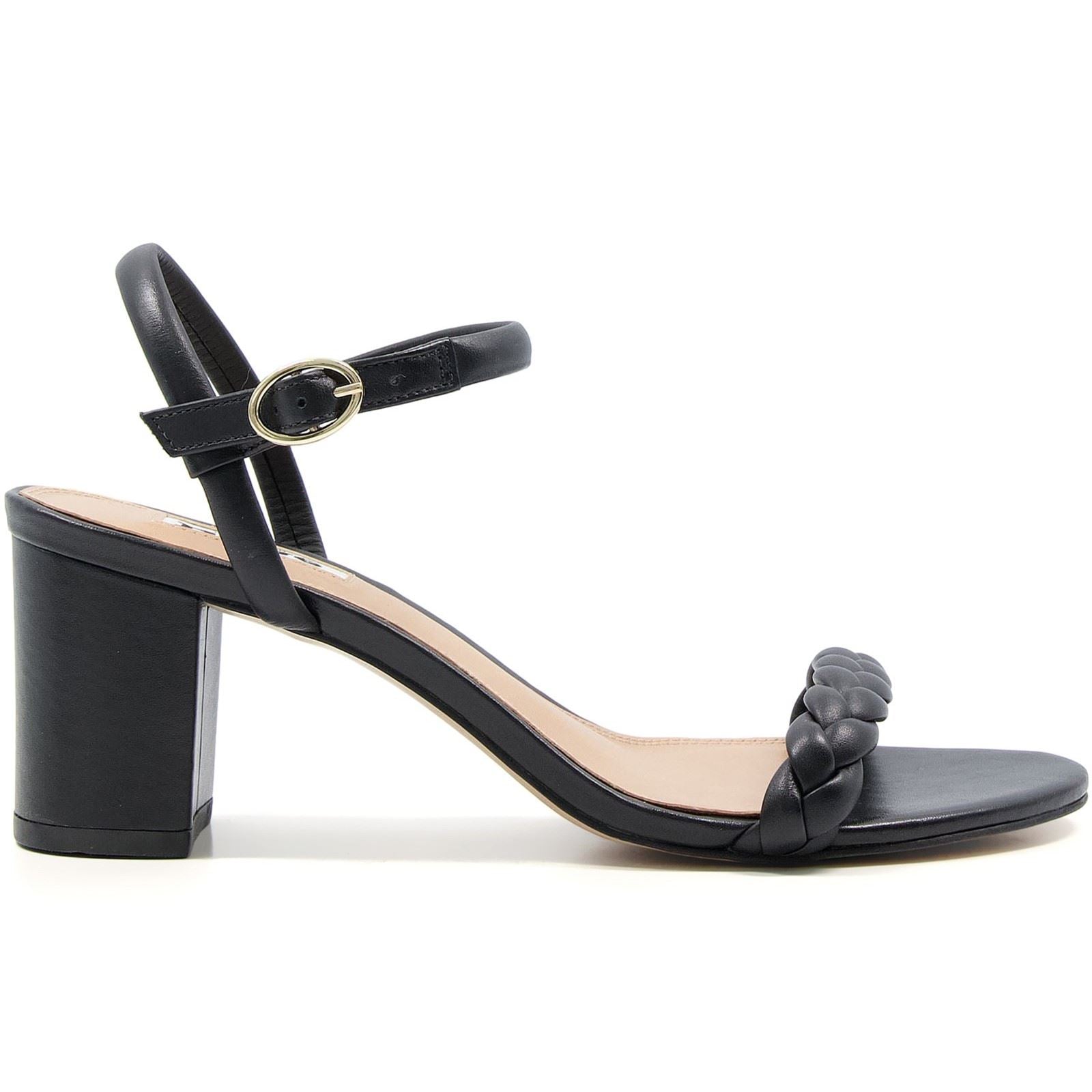Dune Jaslyn Leather Women's Black Heels