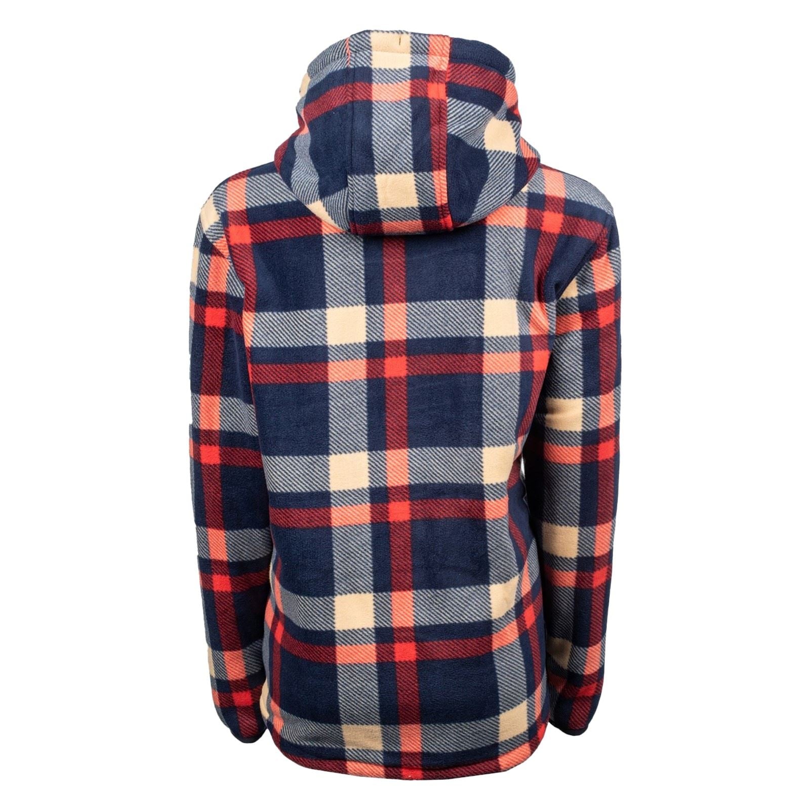 Hard Yakka Check Zoodie Polyester Women's Blue Hooded Sweatshirt