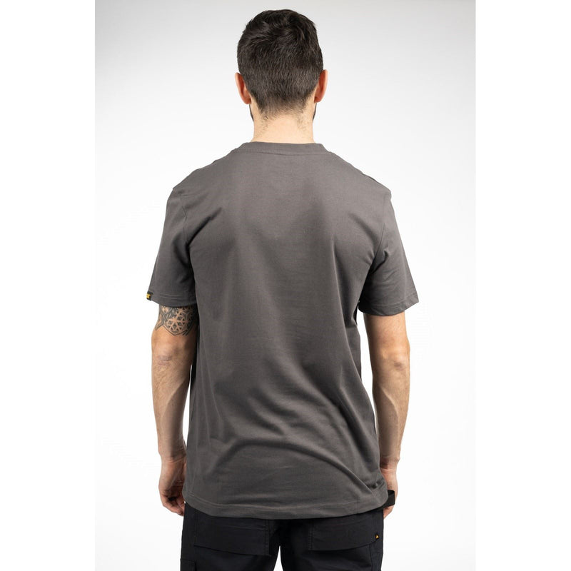 Caterpillar Graphic Cotton Men's Grey T-Shirt