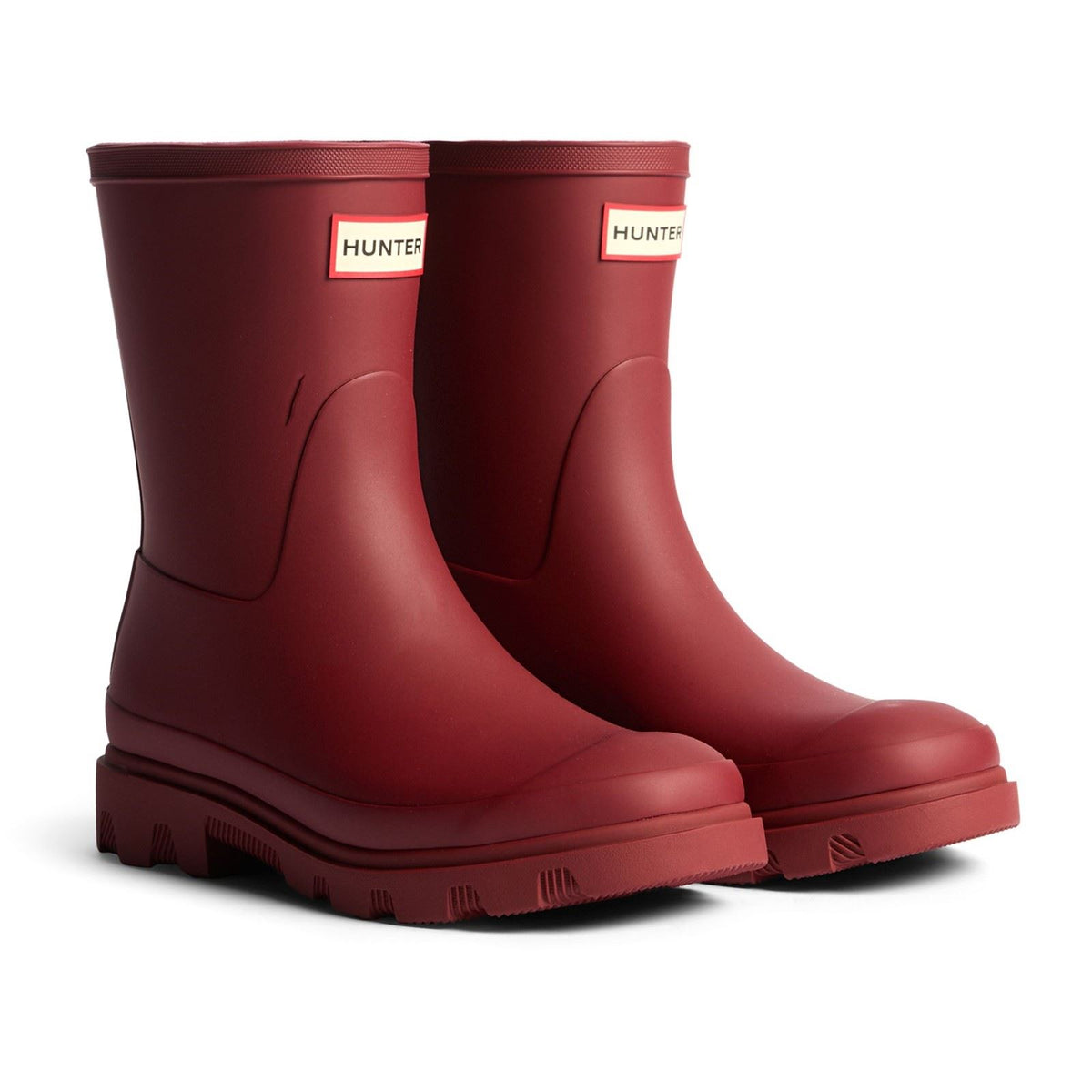Hunter Downpour Short Rubber Women's Merlot Wellington Boots