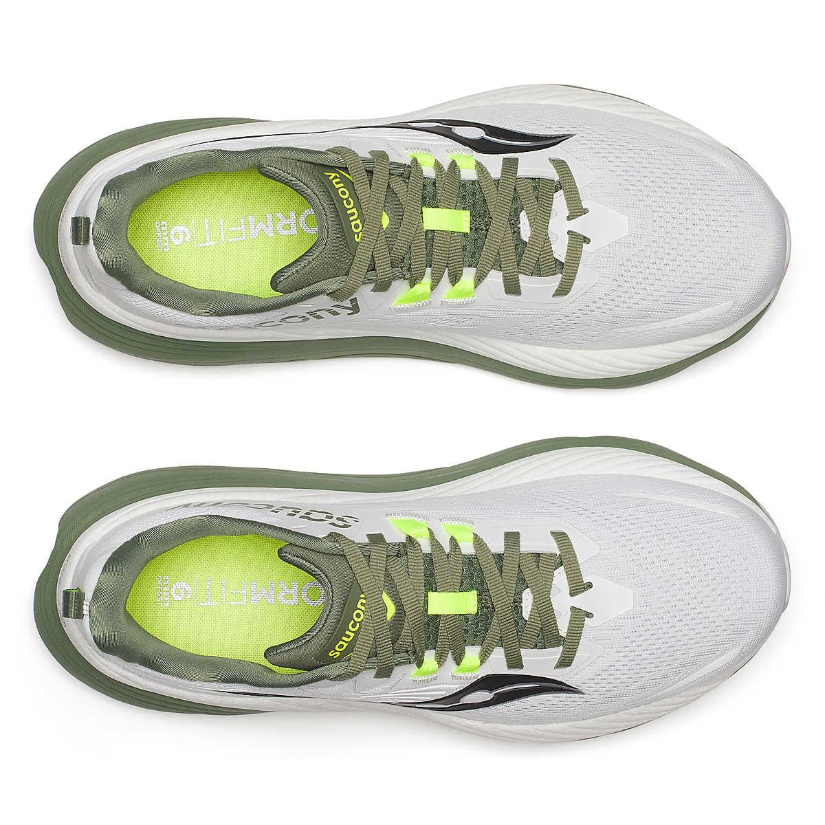 Saucony Hurricane 24 Men's White/Olive Trainers