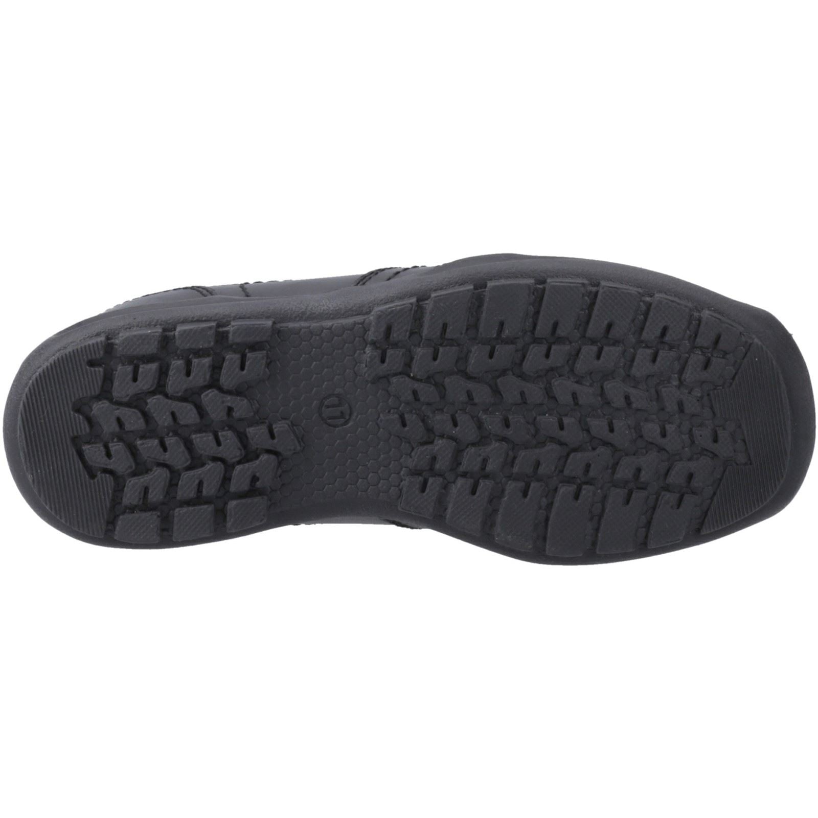 Hush Puppies Morgan Leather Youth Boy's Black Loafers