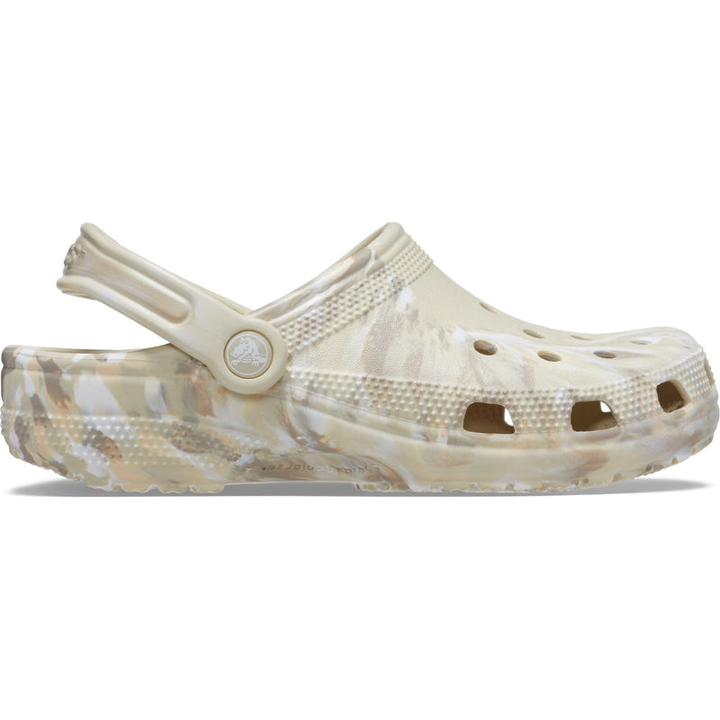 Crocs Classic Marbled Synthetic Bone/Multi Clogs