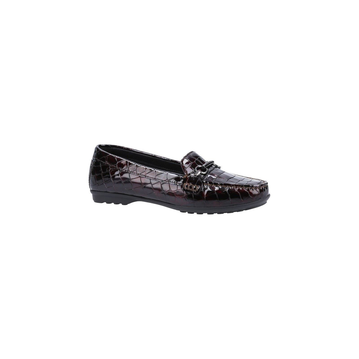 Geox Elidia 100% Leather Bovine Coated Women's Dark Burgundy Moccasins Shoes