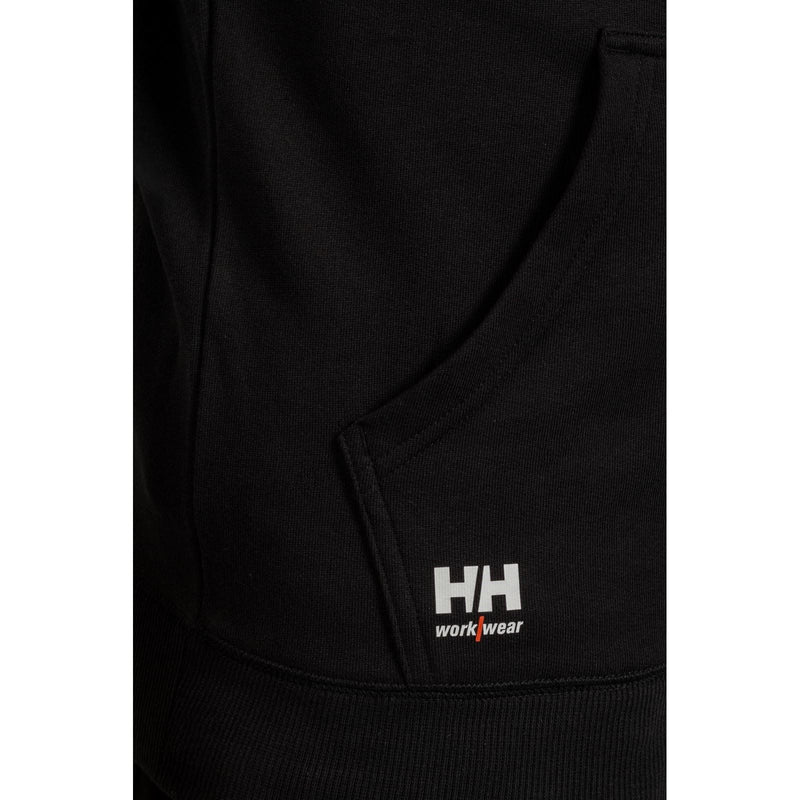 Helly Hansen Workwear Manchester Zip Cotton Men's Black Hooded Sweatshirt