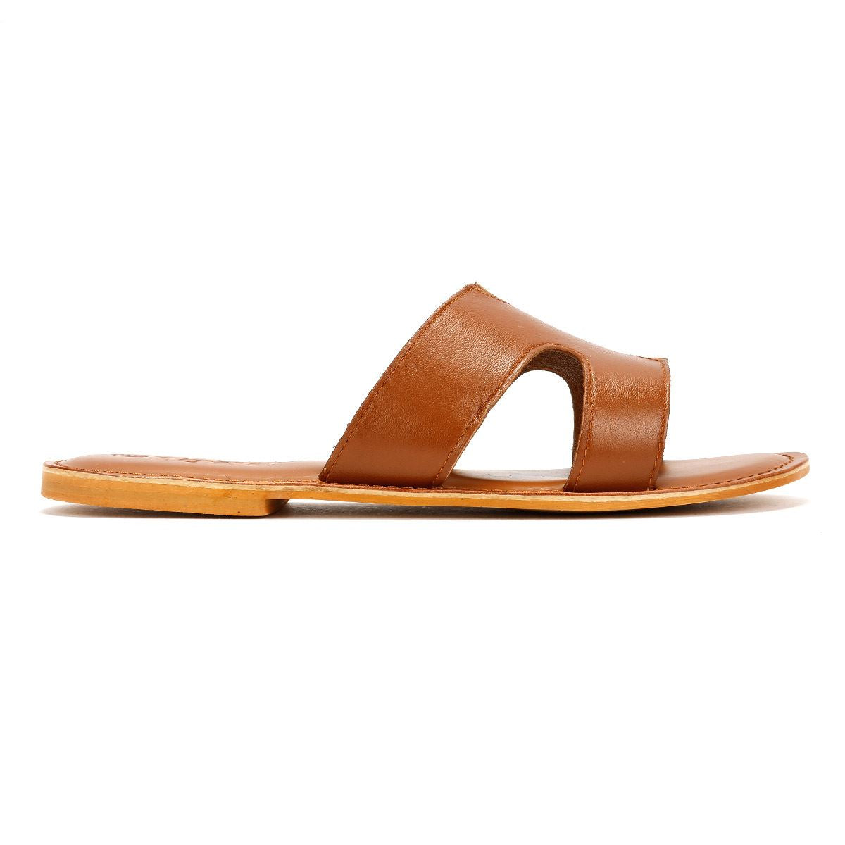 Tower London Cut Out Leather Women's Tan Mules