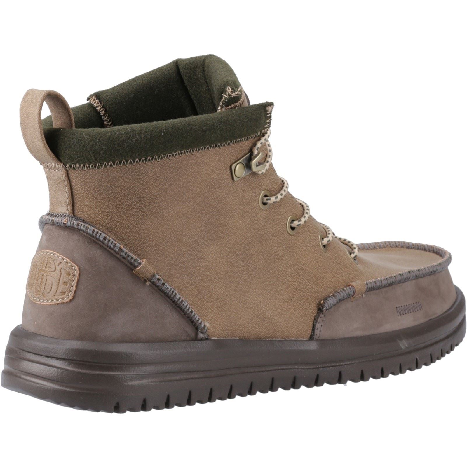 HEYDUDE Bradley Tumbled Classic Synthetic Men's Nut Ankle Boots